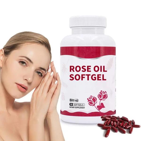 Wholesale OEM/ODM Health Food Rose oil soft capsule Whitening and soft skin Improve sleep for healthcare
