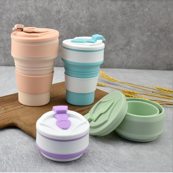 350ml Volume Food Grade Collapsible Silicone Sports Water Bottle with Custom Logo