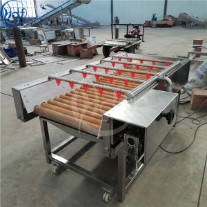 Commercial Brush Root Vegetable Washing Machine For Bamboo Shoots / Mushrooms