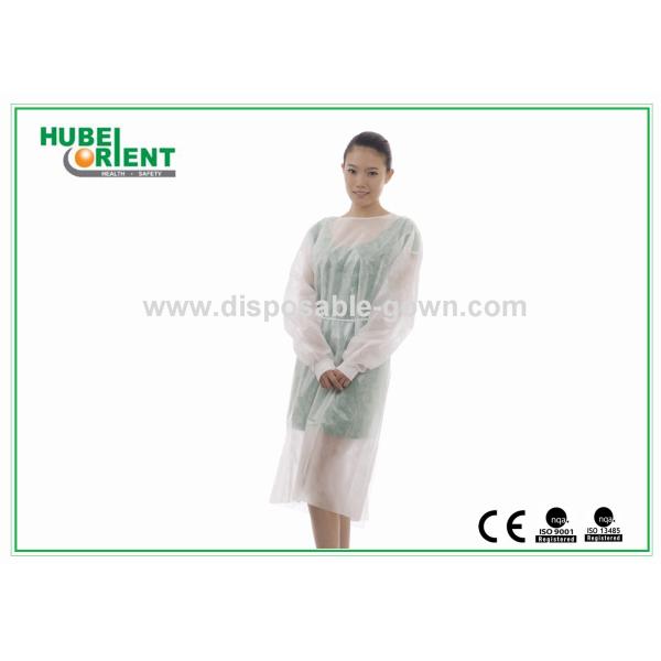 with Knitted Wrist PP PE Disposable Use Isolation Gowns Water Resistant For