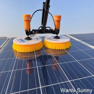 Customized Request Solar Panel Cleaning Brush with Double-Disc Heads Rotary