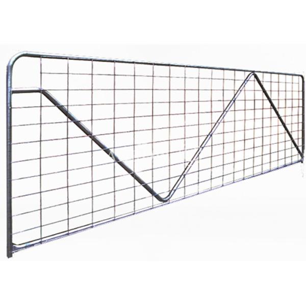 Robust Portable Welded Wire Mesh Fence Metal Farm Gates Modern Style