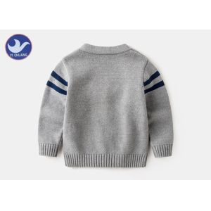 Preteens Boys Cable Knit Cardigan Striped Long Sleeves Buttons Closure
