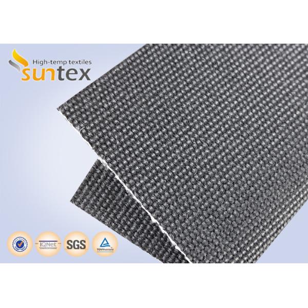 Quality 880C Stainless Steel Wire Reinforced Glass Fabric Coated With PU And Graphite For Fire Curtain Barrier wholesale