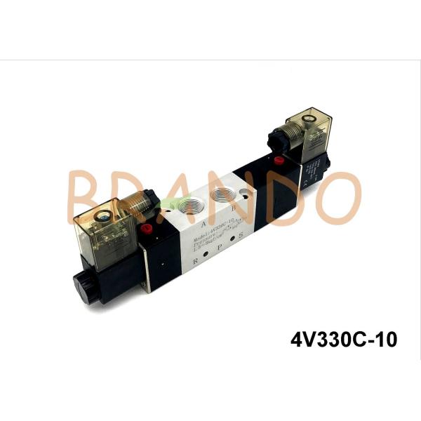 Quality 3/8'' Pneumatic Solenoid Valves Two Coils Double Control Automation Components wholesale