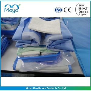 Obstetrics Sterile Caesarean Drape Disposable Surgical Packs With Collection