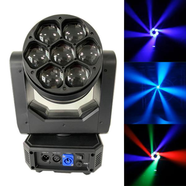 Quality Mini 7*40w LED Bee Zoom Moving Head Light For Disco Party Club Bar Performance Stage Lighting wholesale