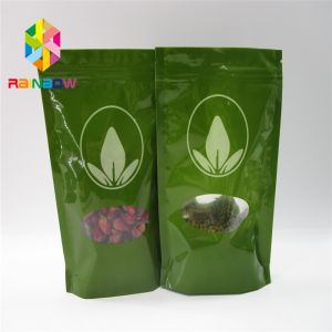 China Custom Plastic  Aluminium Foil Stand Up Pouches With Window on sale