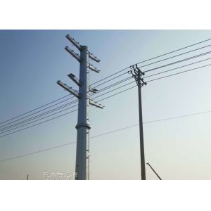 16mm Galvanized Steel Electrical Utility Power Pole With Insert Mode