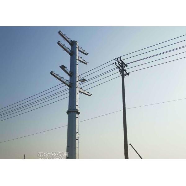 Quality 16mm Galvanized Steel Electrical Utility Power Pole With Insert Mode wholesale