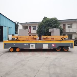 Steel Plant Material Transfer Trolley 50 Tons Steerable Electric Remote Control