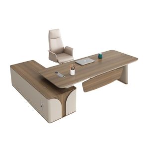50mm Table Top L Shape Office Desk Customized Size Furniture for Modern Office