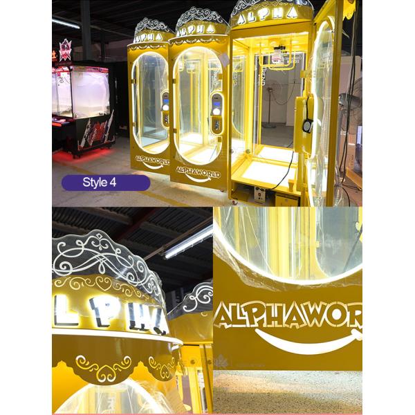 Plastic Coin Operated Vending Machine Pink Date Cut Prize Kids Game Machine