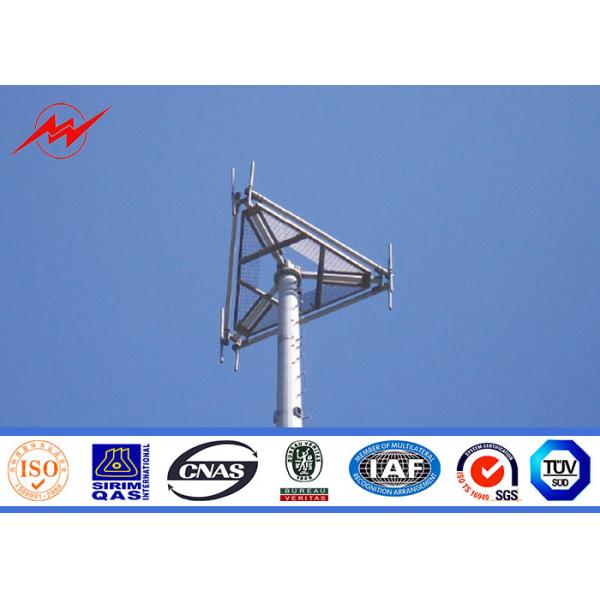 Quality Anticorrosive Mobile Communication Mono Pole Tower 100 FT With Hot Dip Galvanization wholesale