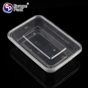 Eco friendly PP disposable plastic food container clear lunch box with lids