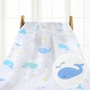 China Infant Organic Cotton Swaddle Blankets Super Soft Water Absorbent Safe Healthy on sale