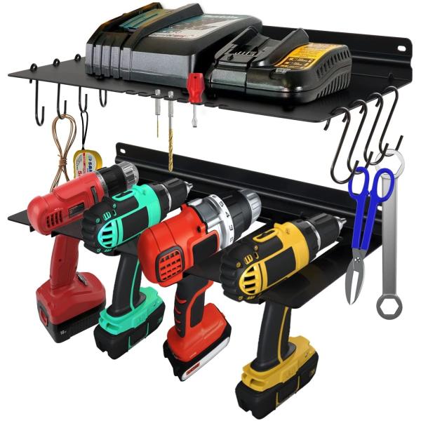 Quality Garage Power Tools Organizer Cordless Electric Drills Storage Rack Acceptable OEM wholesale