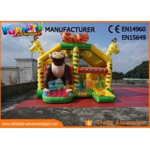 Animal Inflatable Bounce House Slide Combo With Hand Pringting ROHS EN71
