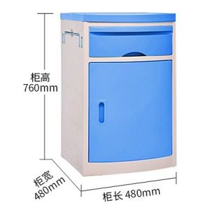 Medical ABS Thickened Plastic Hospital Bedside Cabinet in Customized Color for