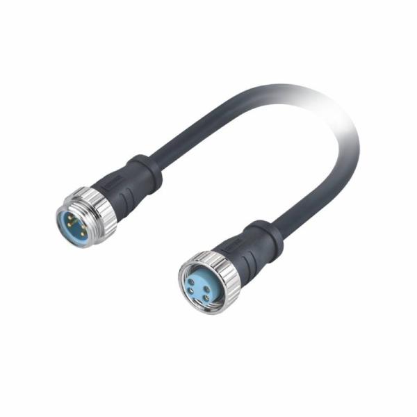 Rail Transit Mini Change Connector Unshielded Male To Female Black 5 Pin A Code