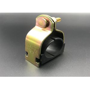 Gold Zinc Cushioned Pipe Strut Clamp