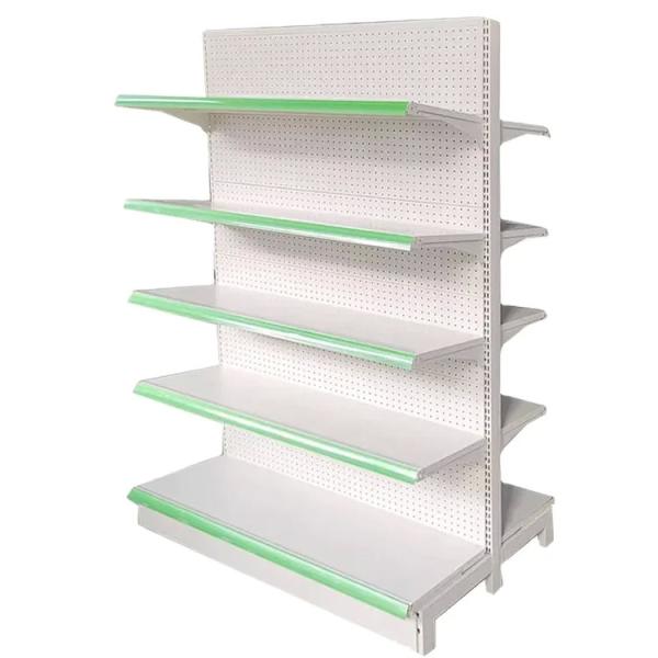 Factory Custom Size Color Mental Display Shelves Groceries Manufacturer Gondola