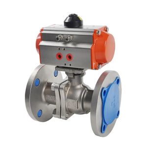 2 Inch Stainless Steel Pneumatic Flanged Actuator Ball Valve with Welding