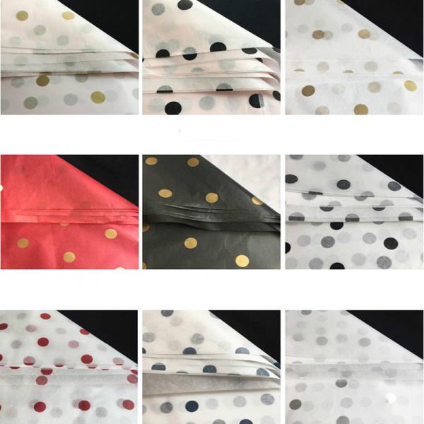 Biodegradable Recycled Tissue Paper For Packing Gold Foil Stamping