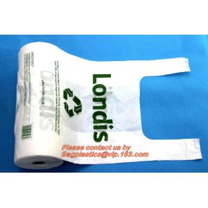 Biodegradable Reusable Plastic T-Shirt Bag Eco Friendly Compostable Grocery