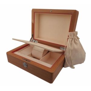 Square Vintage Watch Display Case With Matte Finish Velvet Lining Drop Proof