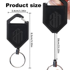 Deyi Badge Reel Fishing 2-Pack Locking Retractable Keychain Heavy Duty Badge