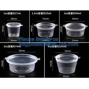 Disposable Sauce Cups With Lid Food Storage Containers Boxes Package Box&Lid