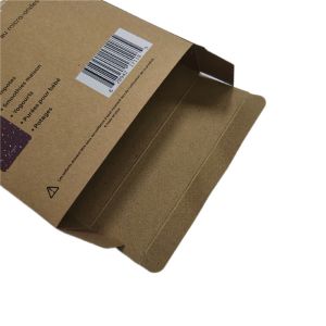 Hanging Brown Self Assembly Paper Boxes Flat Rectangle Auto Lock Bottom Carton