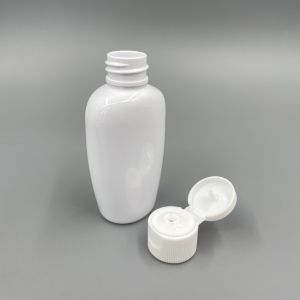 Oblate Style Plastic PET Pump Bottle Flat 50ml prevent oxygen With Cap