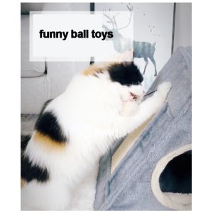 Linen Portable 42cm Short Plush Cat House Indoor