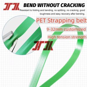 UV Resistant PET Plastic Packing Belt Strap 19mm 25mm Width With Strong Strength