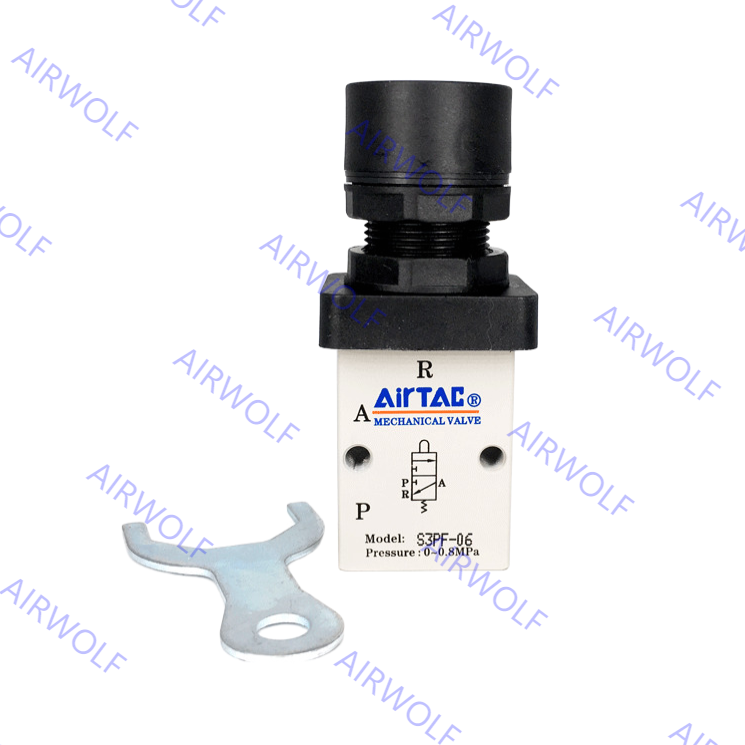 Cheap S3PF-M5, S3PF-06, S3PF-08 AIRTAC 3/2 way S3 Series Control Valve M5 1/8&quot; 1/4&quot; for sale