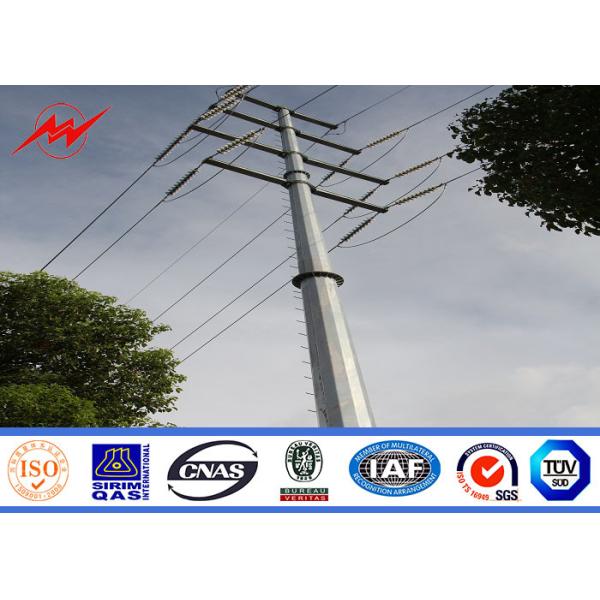 Quality 138kv 25ft Galvanized Electrical Power Pole For Overheadline Project wholesale