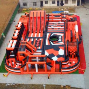 Cheap 0.55mm PVC Inflatable Amusement Park Obstacle Course Race Custom for sale