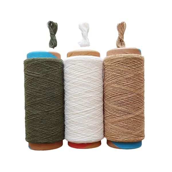 Ne6/Nm10 Regenerated Cotton Yarn Recycled Cotton Polyester Blended Yarn For