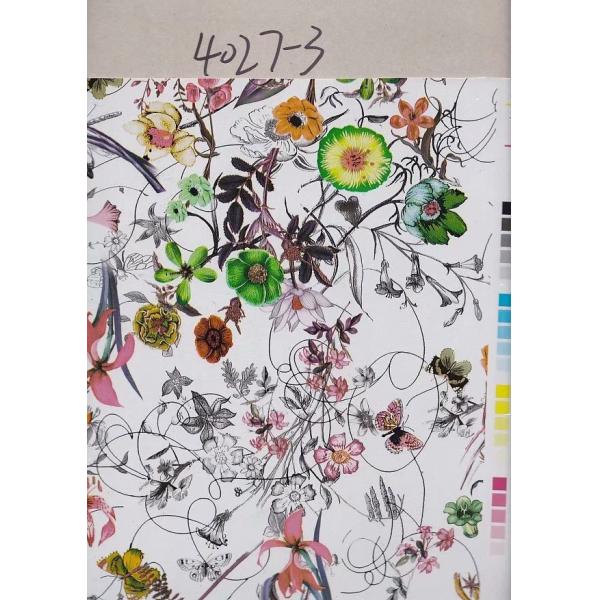 Transfer foil for leather Flower design transfer film for pvc leather G4027 Hot stamping foil for pu leather