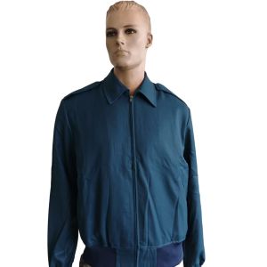 Customizable Fabric Standard Blue Uniform Jacket With 2 Pockets Winter Waterproof Breathable Polyester Military Jacket