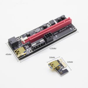 PCIE Riser 1X to 16X Graphics Extension for GPU Powered Riser Adapter Card 60cm