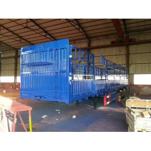 2axles 30 Ton Cargo Fence Turnable Towing Drawbar Full Trailer