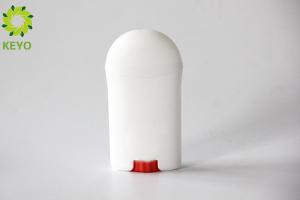 China 60g White Plastic Deodorant Stick Containers Oval Shape With Press Cap on sale