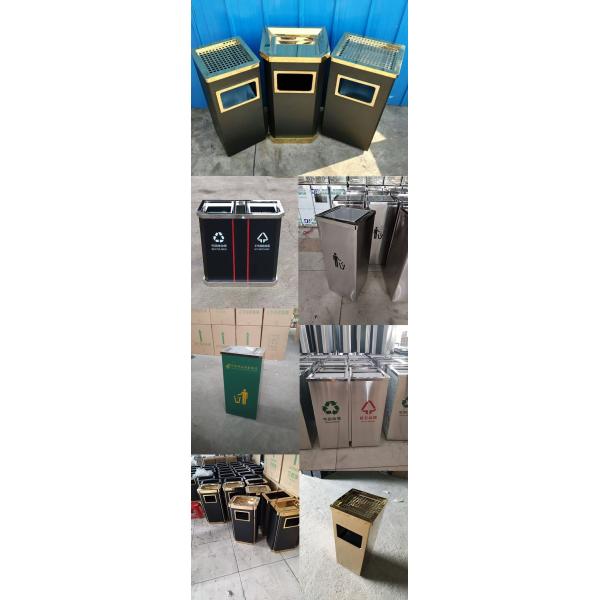 Elevator Entrance Corridor Barrel Hotel Lobby Smoke-extinguishing Stainless Steel Trash Can Stainless Steel Outdoor Trash Bin