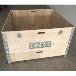Warehouse Storage Wooden Pallet Crates 4 Way Pallet Board Stackable Crates Wood