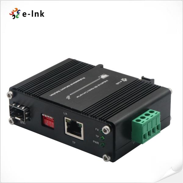 Din Rail Mini Industrial Media Converter 10G Copper To 10GBASE-X SFP+