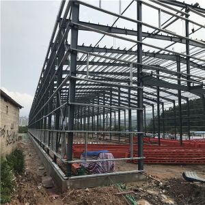 Blue Sheet Wall Q345 Prefabricated Steel Structures With Office