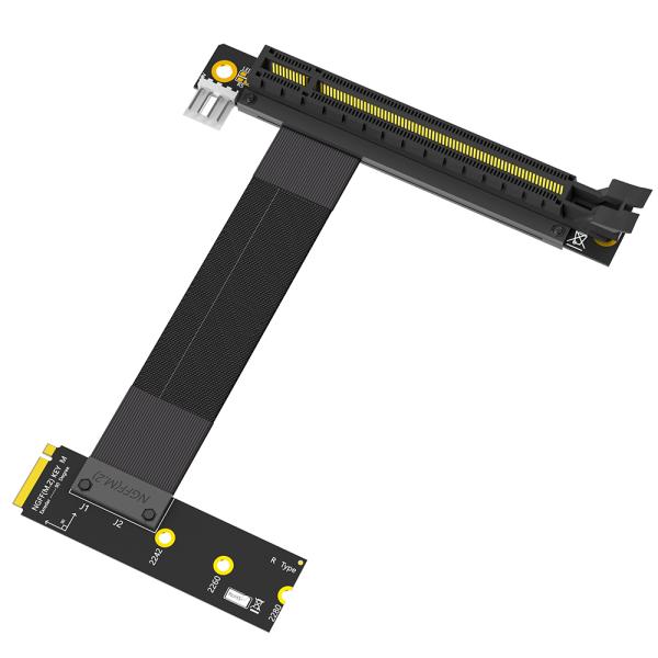 8G/Bps 4Pin M2 Riser Card NGFF Key M To 19cm PCIe 16x Riser Adapter